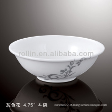 Saudável, durável, branca, porcelana, forno, seguro, cinzento, flor, dinnerware